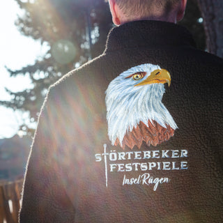 Winterpirat "Weißkopfseeadler Ben" –  Störtebeker SHERPA Fleecejacke  – Unisex