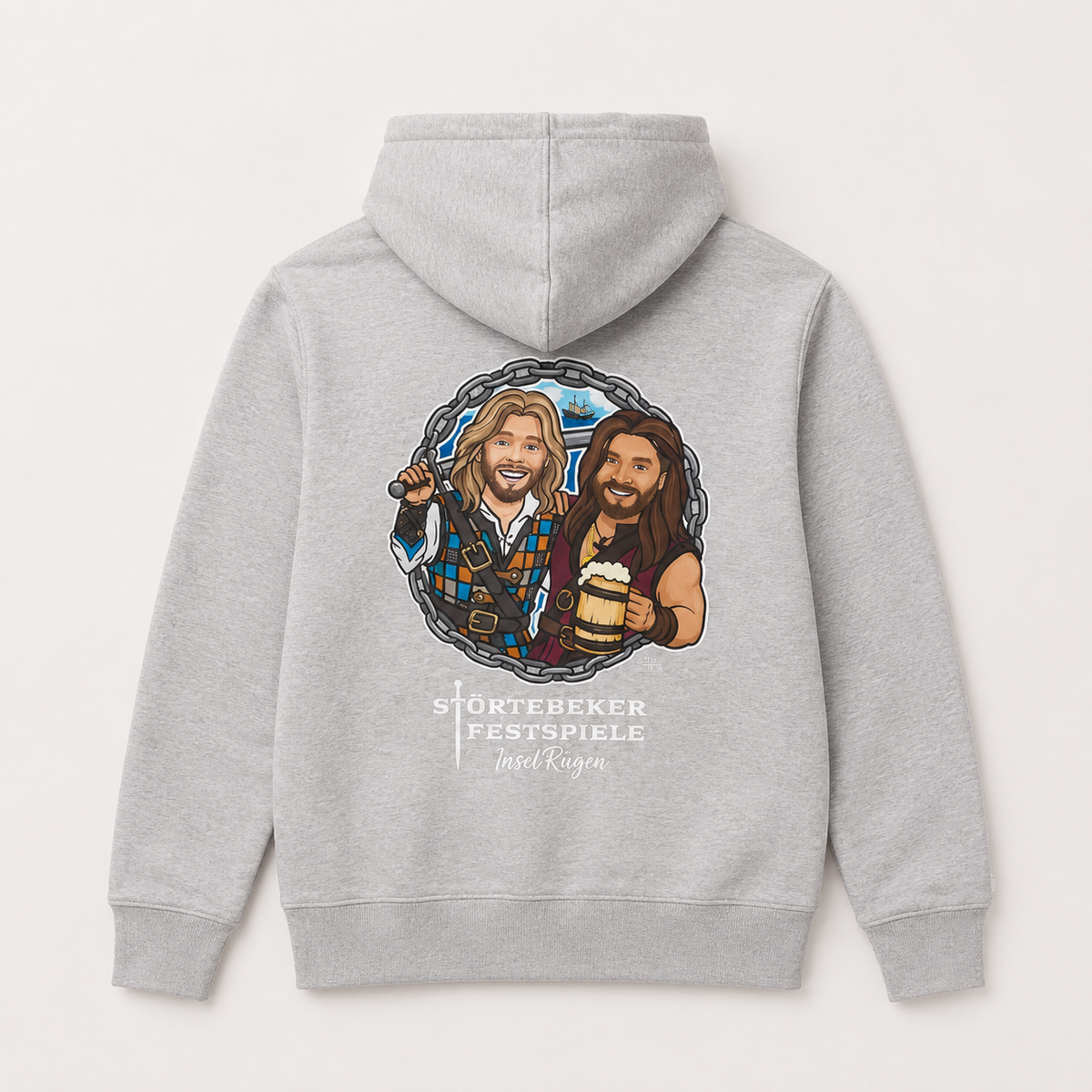 Klaus & Goedeke 2025 – Störtebeker Jacke mit Kapuze (Unisex) – grau