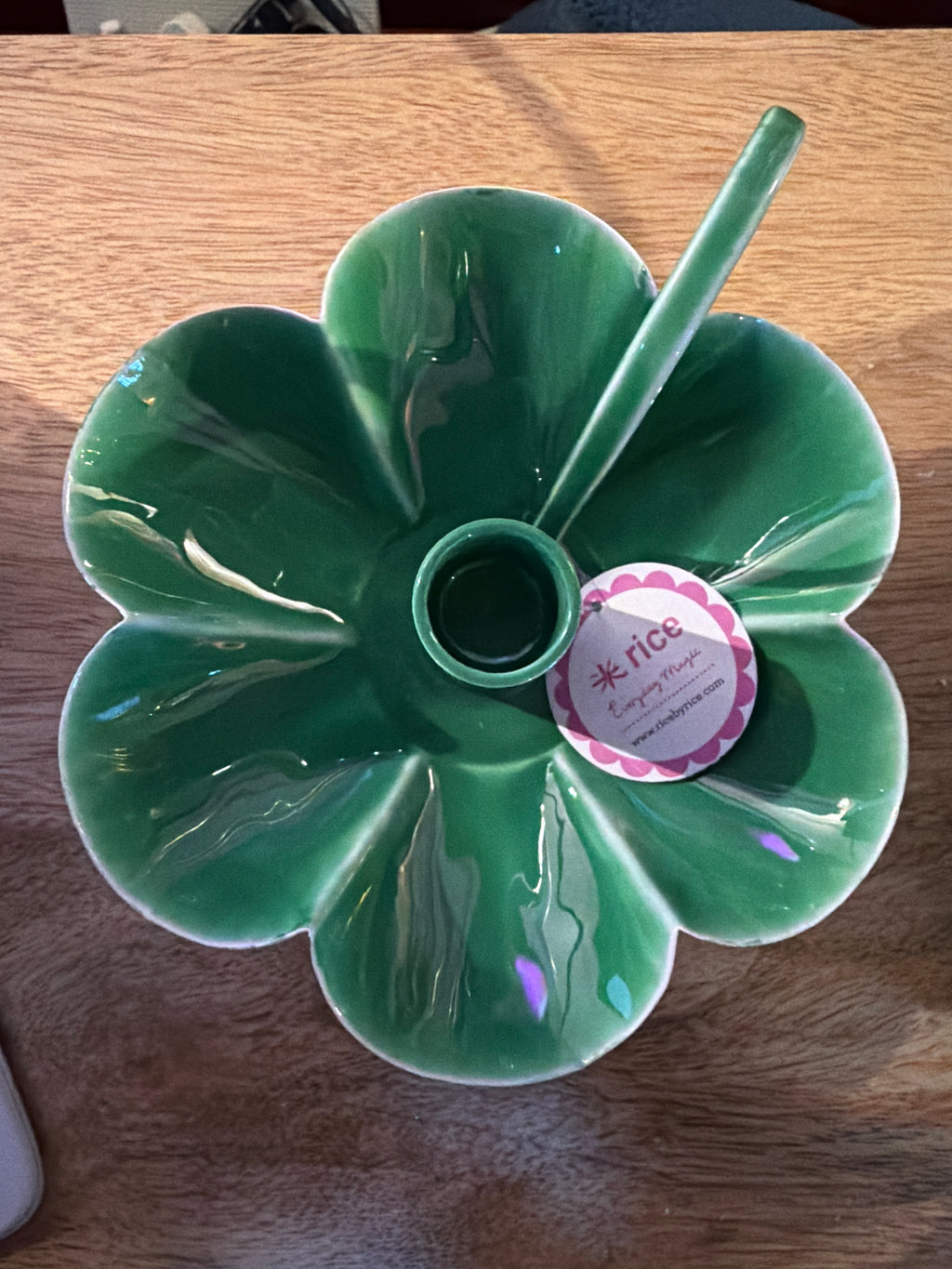Klingelinge Kerze mit Blumen Kerzenhalter