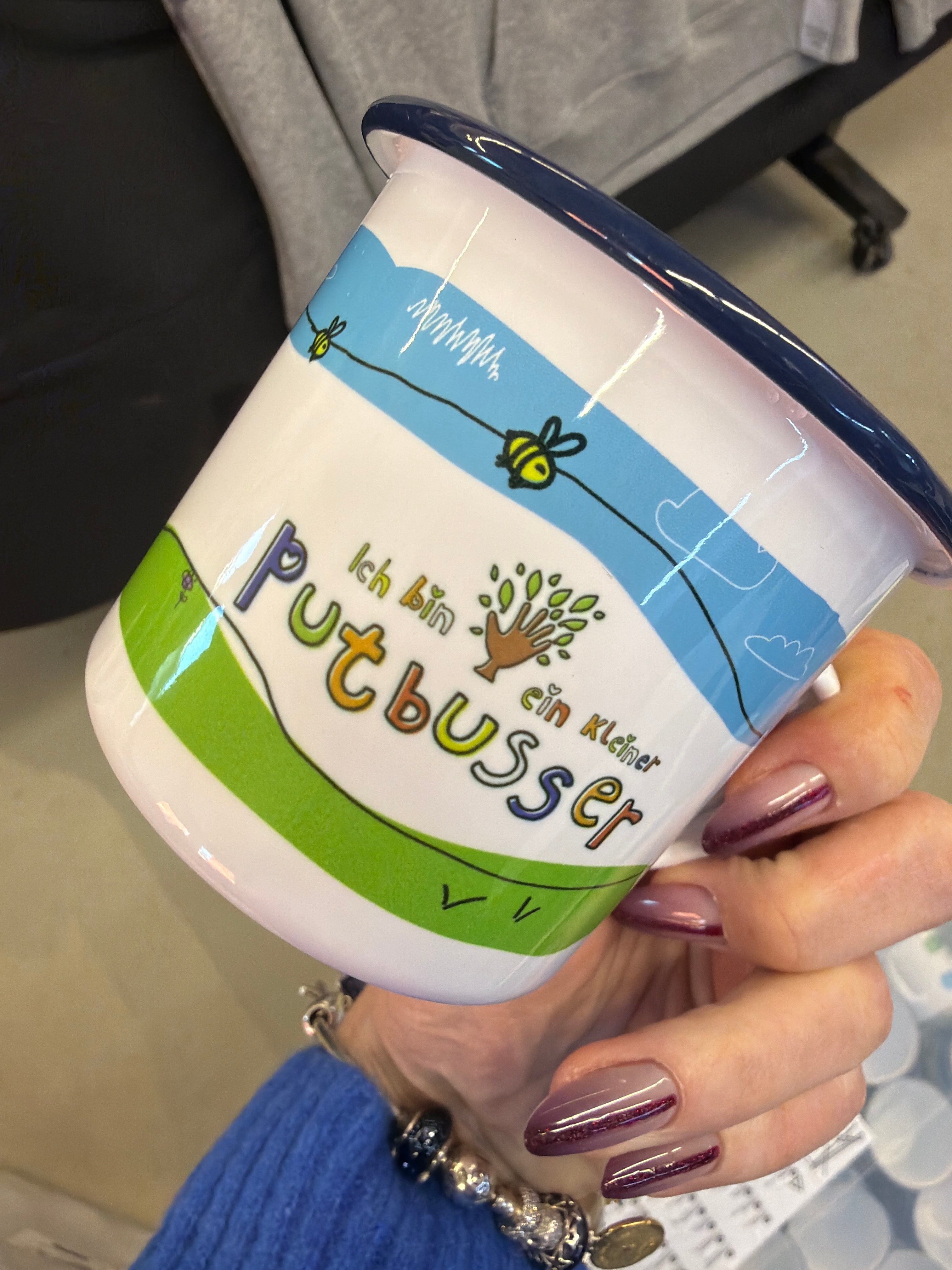 Kleine Putbusser - Emaille Tasse
