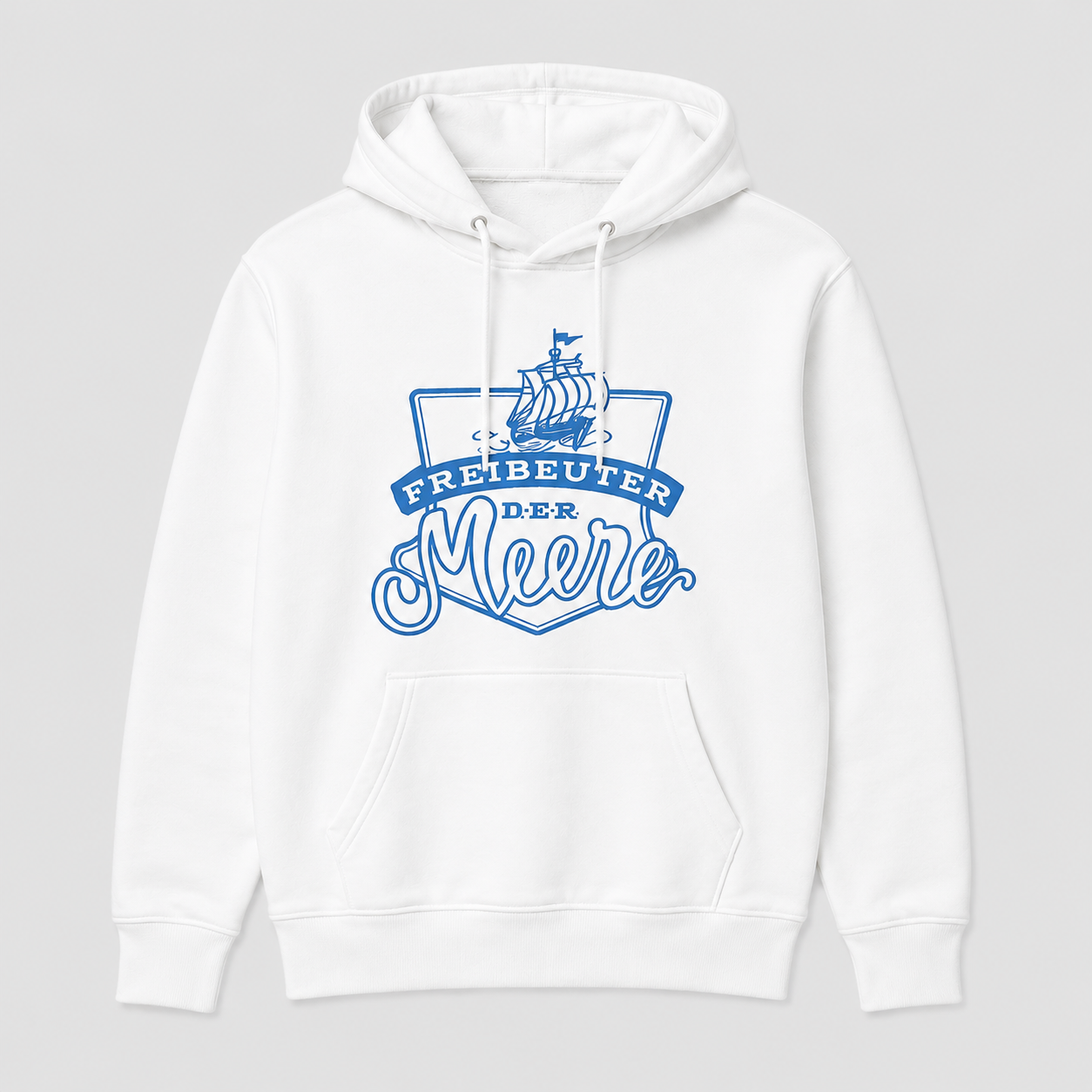 Hoodie „Freibeuter der Meere“ – Weiß (Unisex)