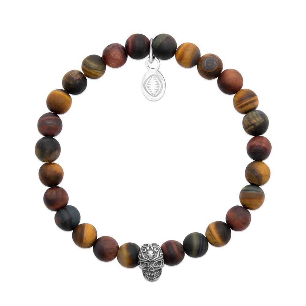 Steinarmband mit Totenkopf