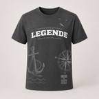 Störtebeker T-SHIRT „Legende“ – All-Overprint in Graphitgrau