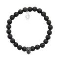 Steinarmband mit Totenkopf