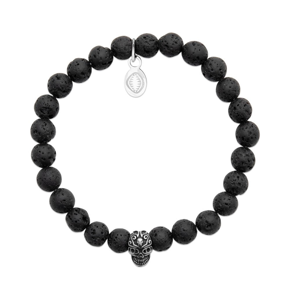 Steinarmband mit Totenkopf