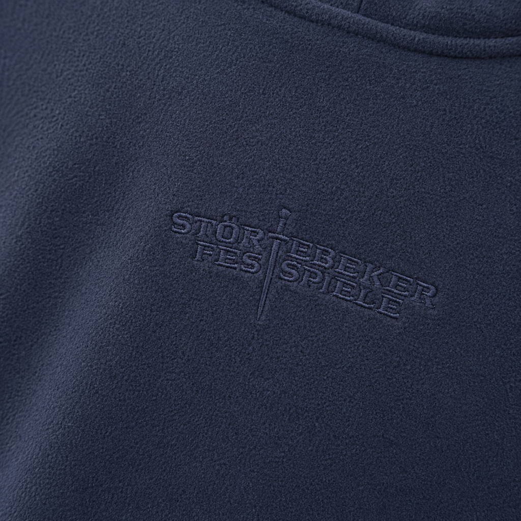 Störtebeker Fleecehoodie  „Störtebeker Festspiele“ Stick navy