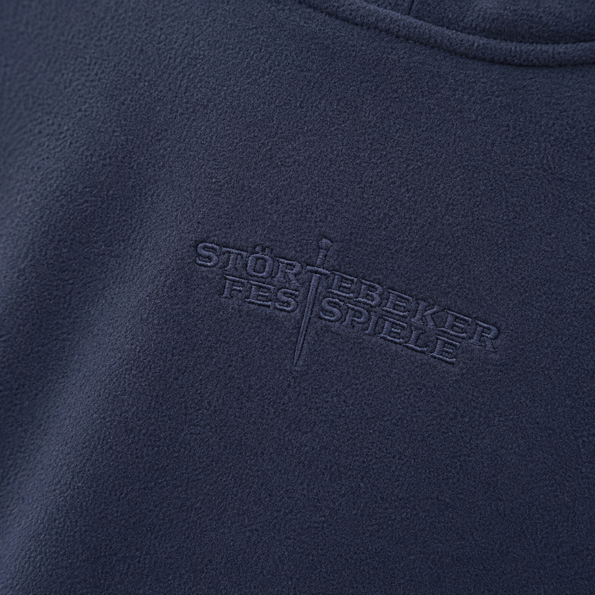 Störtebeker Fleecehoodie  „Störtebeker Festspiele“ Stick navy