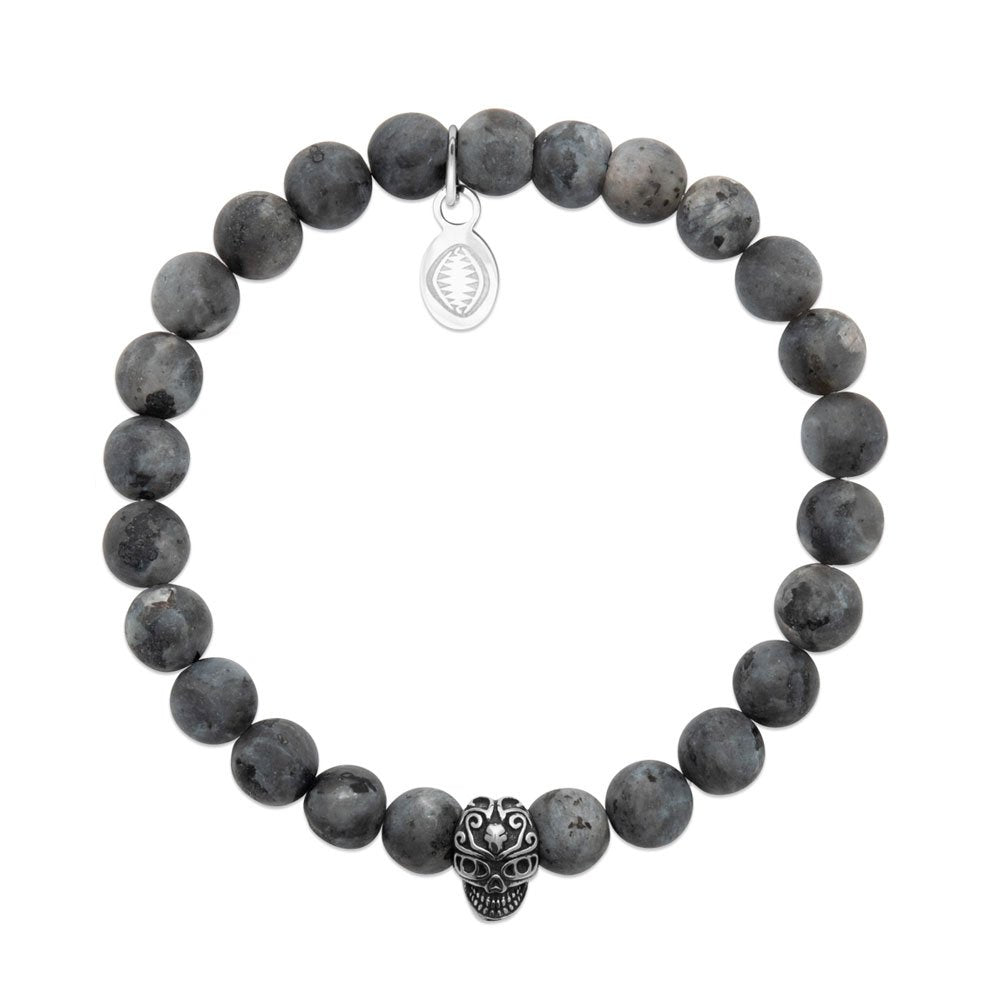 Steinarmband mit Totenkopf