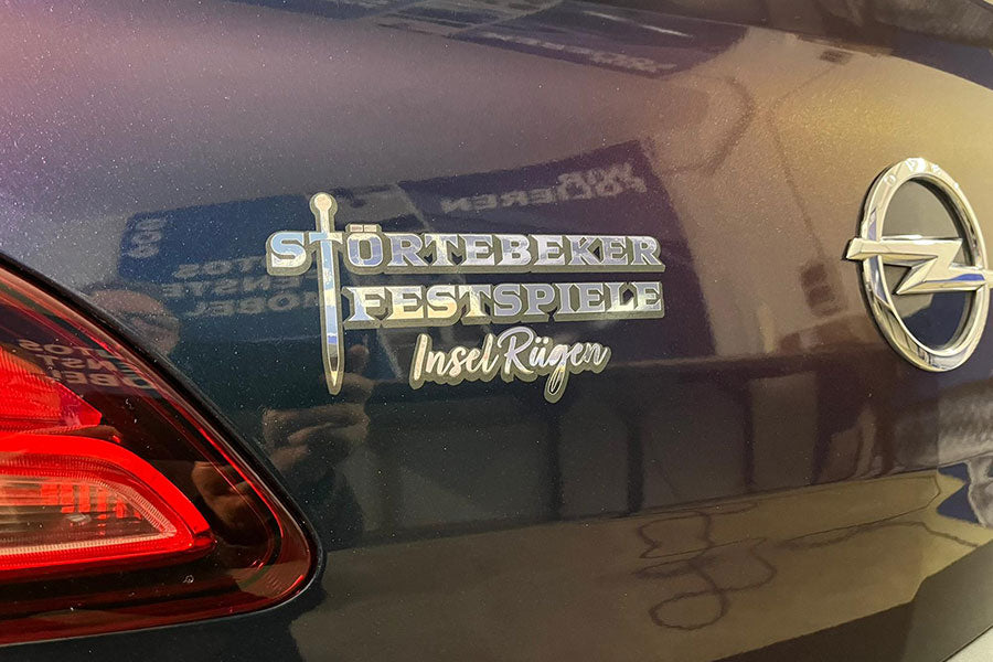 KFZ-Aufkleber in Spiegelfolie