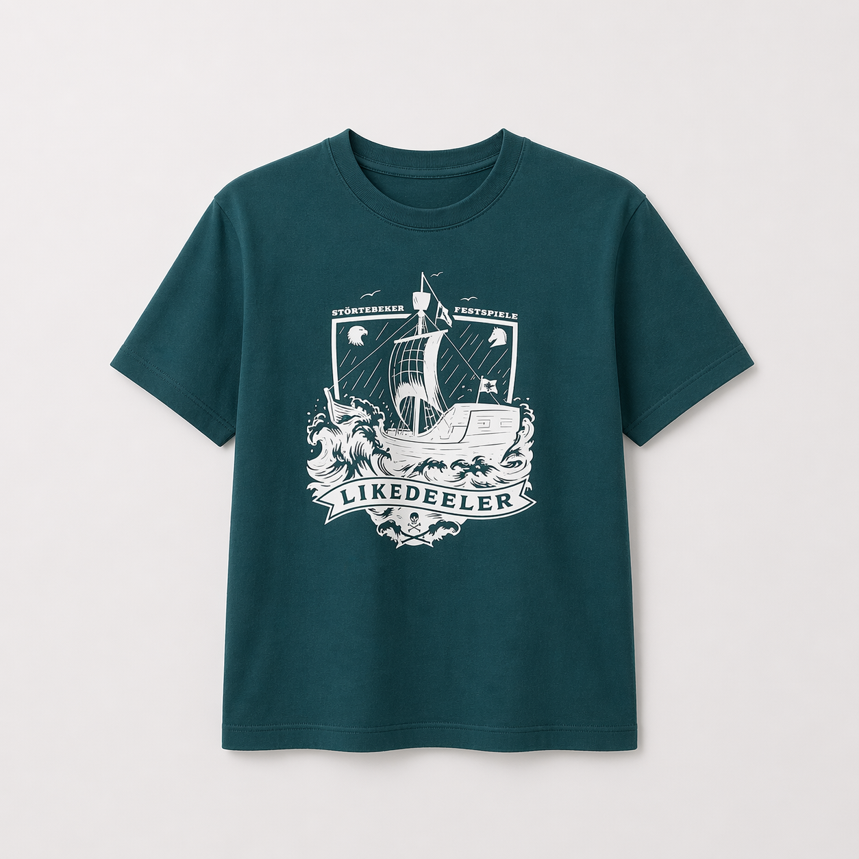 Störtebeker Damen T-Shirt  „Likedeeler" in petrol