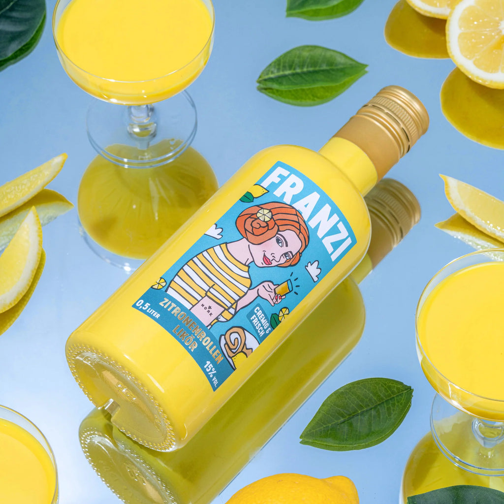 Franzi Zitronenrollen Likör 500ml – Sommer-Edition