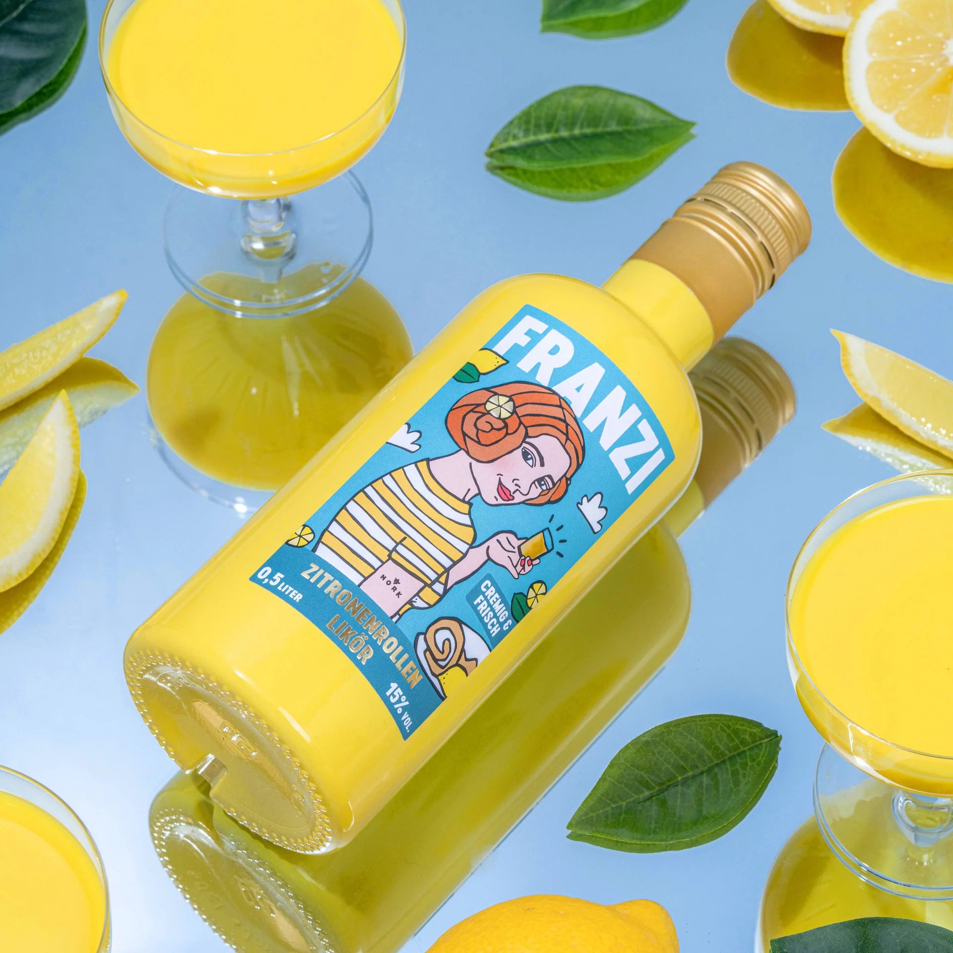 Franzi Zitronenrollen Likör 500ml – Sommer-Edition