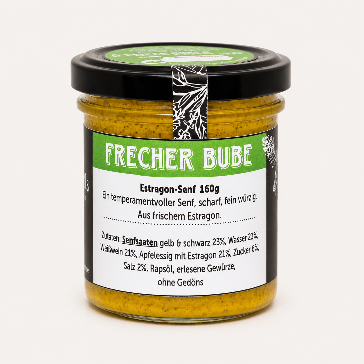 Glenns Original Rügen Senf - Frecher Bube Estragon Senf