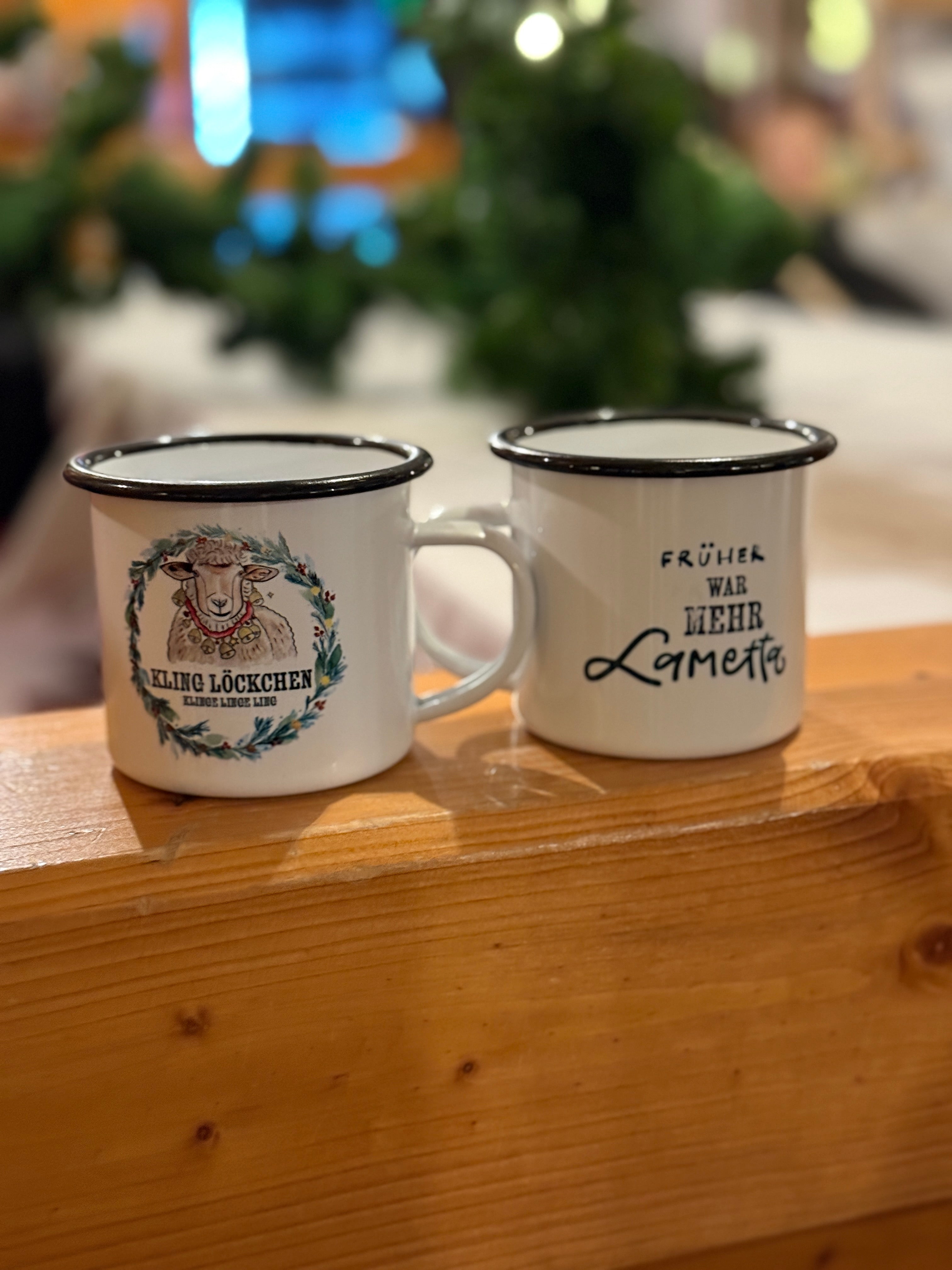 Klingel-Ingel Emaille Tasse »Weihnachten«