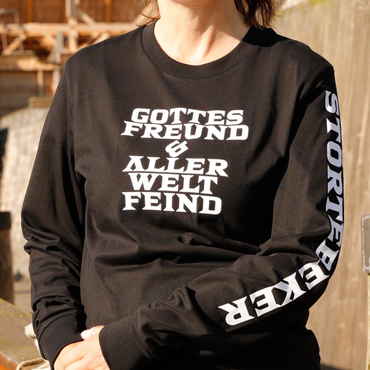 Gottes Freund - Störtebeker Langarmshirt schwarz – Unisex
