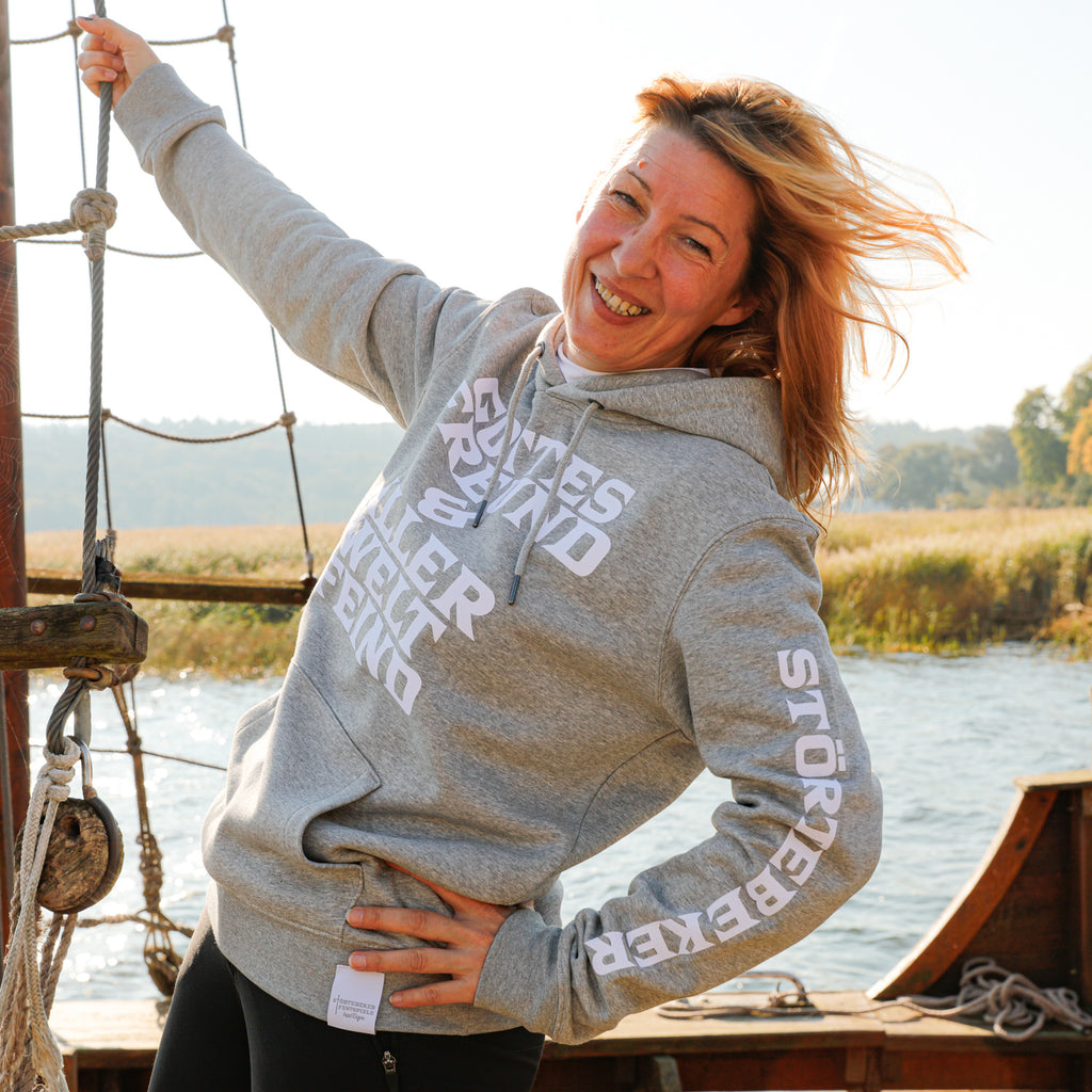 Störtebeker Gottes Freund – Flock EDITION - Störtebeker Hoodie grau – Unisex