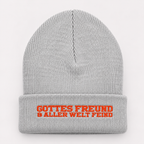 Störtebeker Unisex Mütze „Gottes Freund & aller Welt Feind“ in Heather Grey
