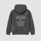 Störtebeker Kinder Hoodie „Legende“  All-Overprint in Graphitgrau