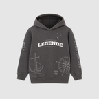 Störtebeker Kinder Hoodie „Legende“  All-Overprint in Graphitgrau