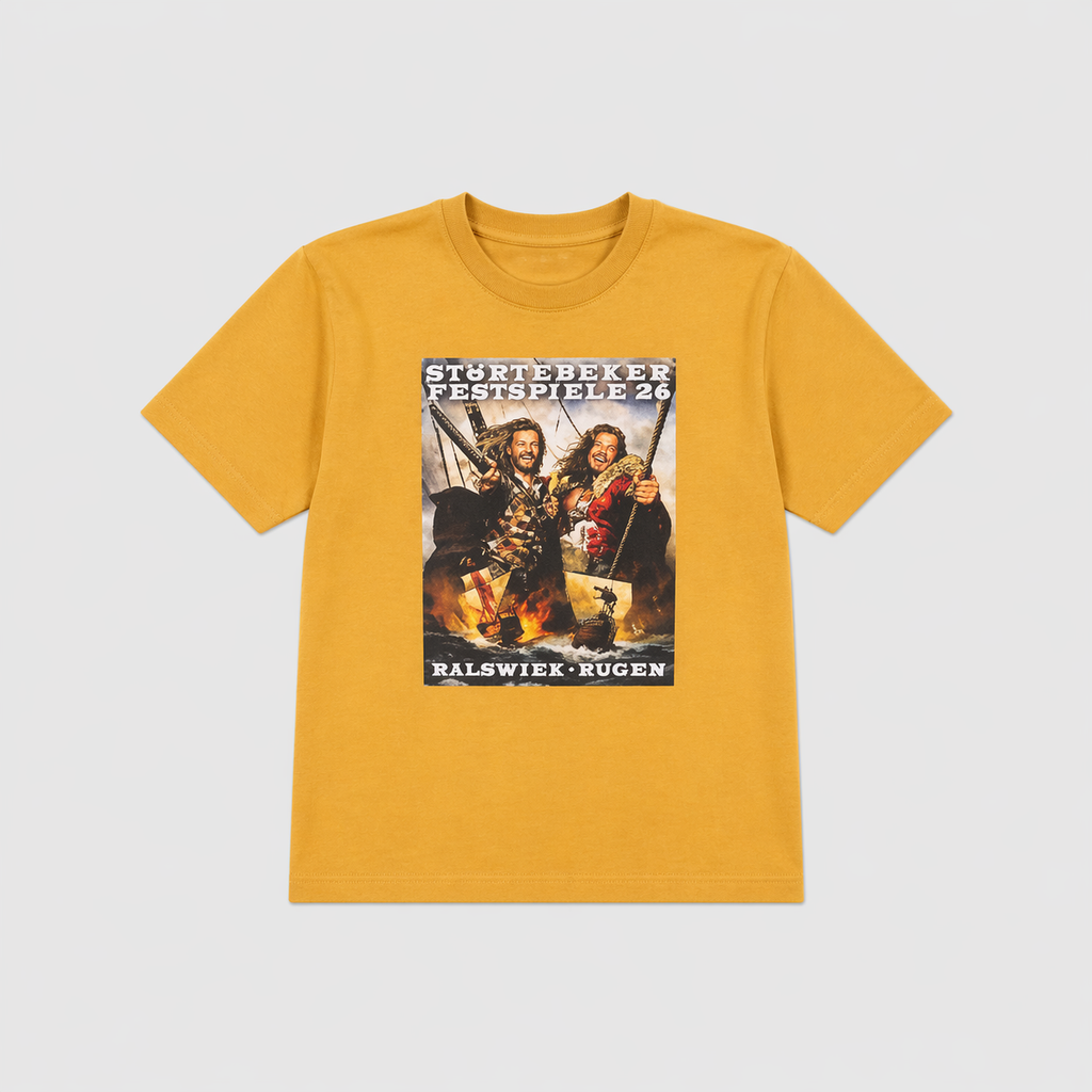 Störtebeker Kinder T-Shirt „Plakat 2026" in ochre