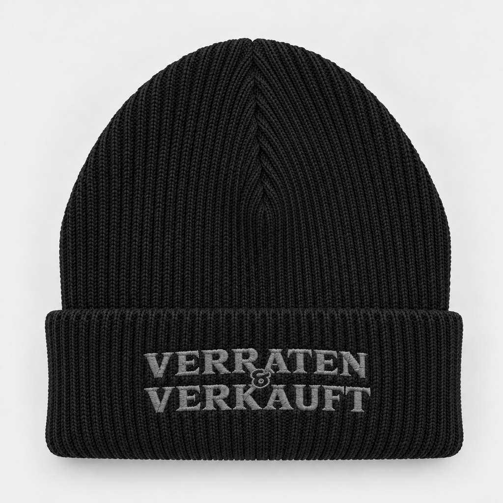 Störtebeker Unisex Mütze „Verraten & Verkauft“ in Schwarz