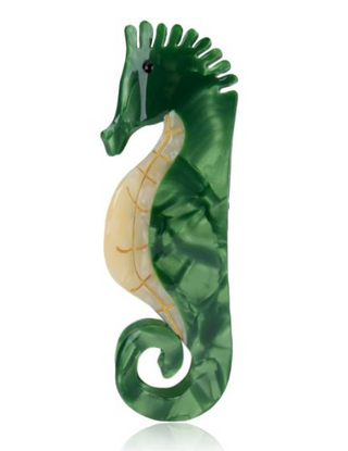 Haarklammer "SEEPFERD GRÜN" für wilde Piratenhaare by Vivi