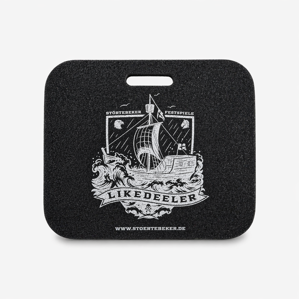 Störtebeker Sitzkissen „Likedeeler“ in schwarz