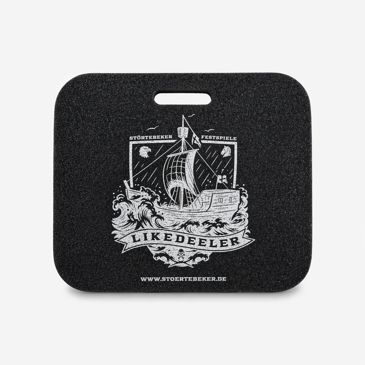 Störtebeker Sitzkissen „Likedeeler“ in schwarz