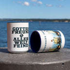 "Gottes Freund & Aller Welt Feind" „HUMPEN“ 450 ml Mega Tasse schwarz