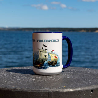 Störtebeker „HUMPEN“ 450 ml Mega Tasse mit Koggen Motiv NAVY BLAU