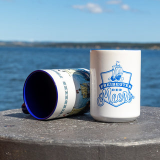Störtebeker „HUMPEN“ 450 ml Mega Tasse mit Koggen Motiv NAVY BLAU