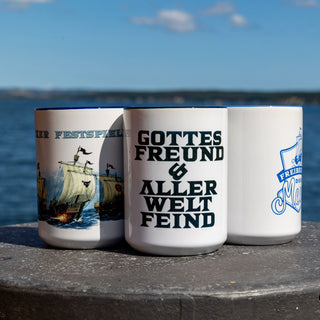 Störtebeker „HUMPEN“ 450 ml Mega Tasse mit Koggen Motiv NAVY BLAU