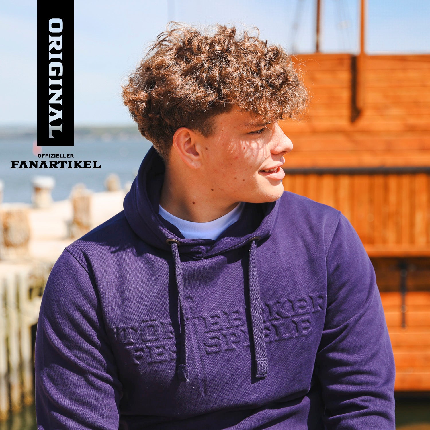 Störtebeker Hoodie - 3D Prägung "Schwert" - Tintenblau