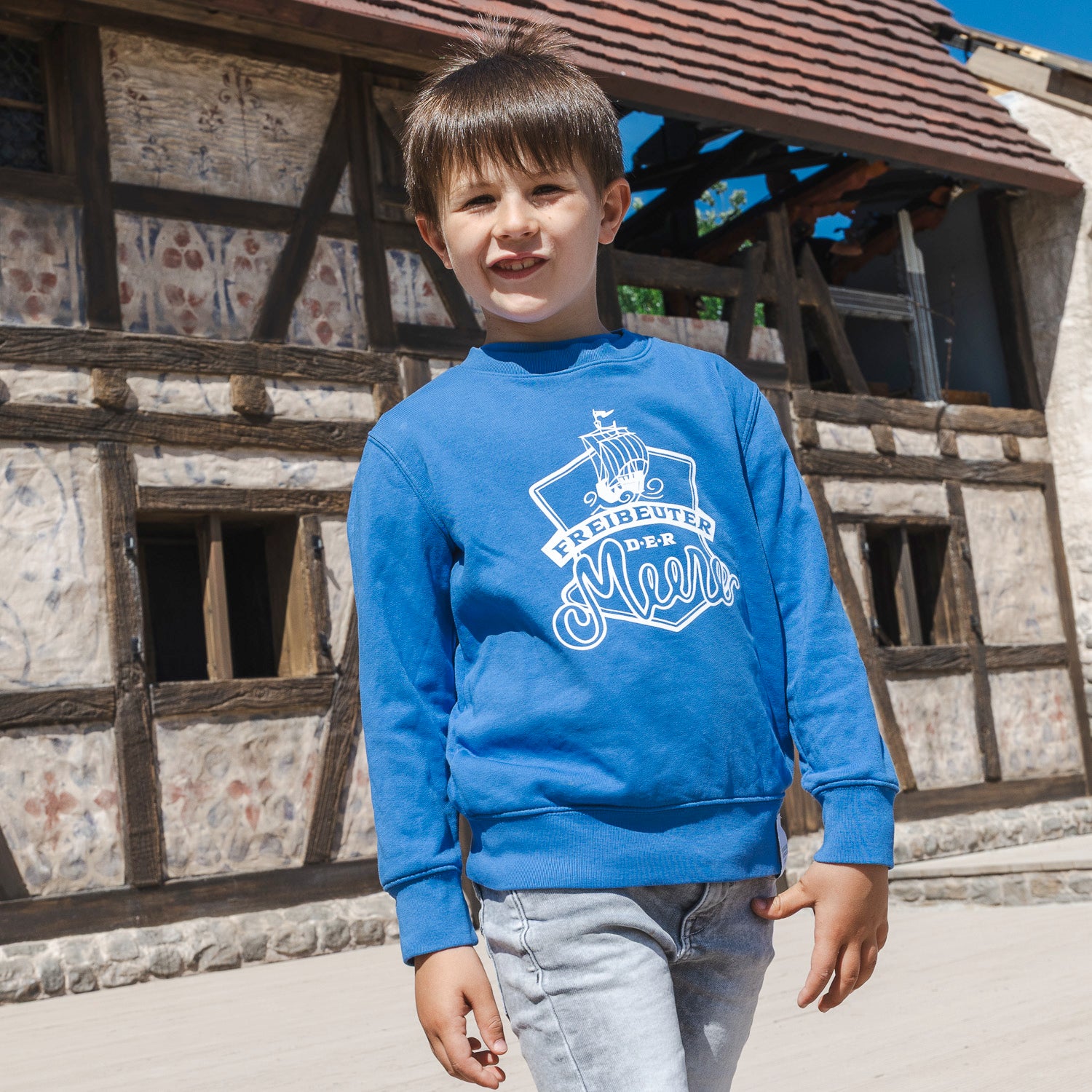 Kinder Sweatshirt „Freibeuter der Meere“ strahlend blau