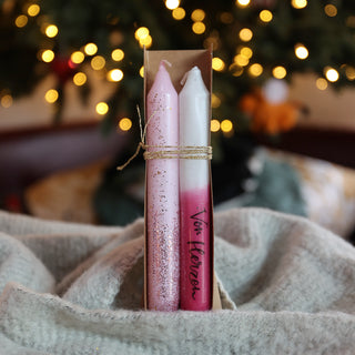 Weihnachtliche Kerzen im 2er Set