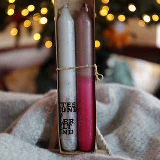 Weihnachtliche Kerzen im 2er Set