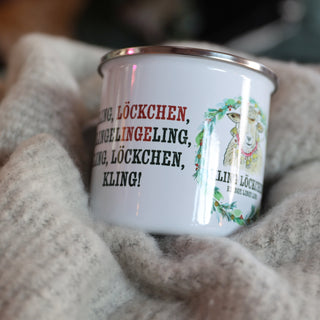 Klingel-Ingel Emaille Tasse »Weihnachten«