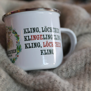 Klingel-Ingel Emaille Tasse »Weihnachten«