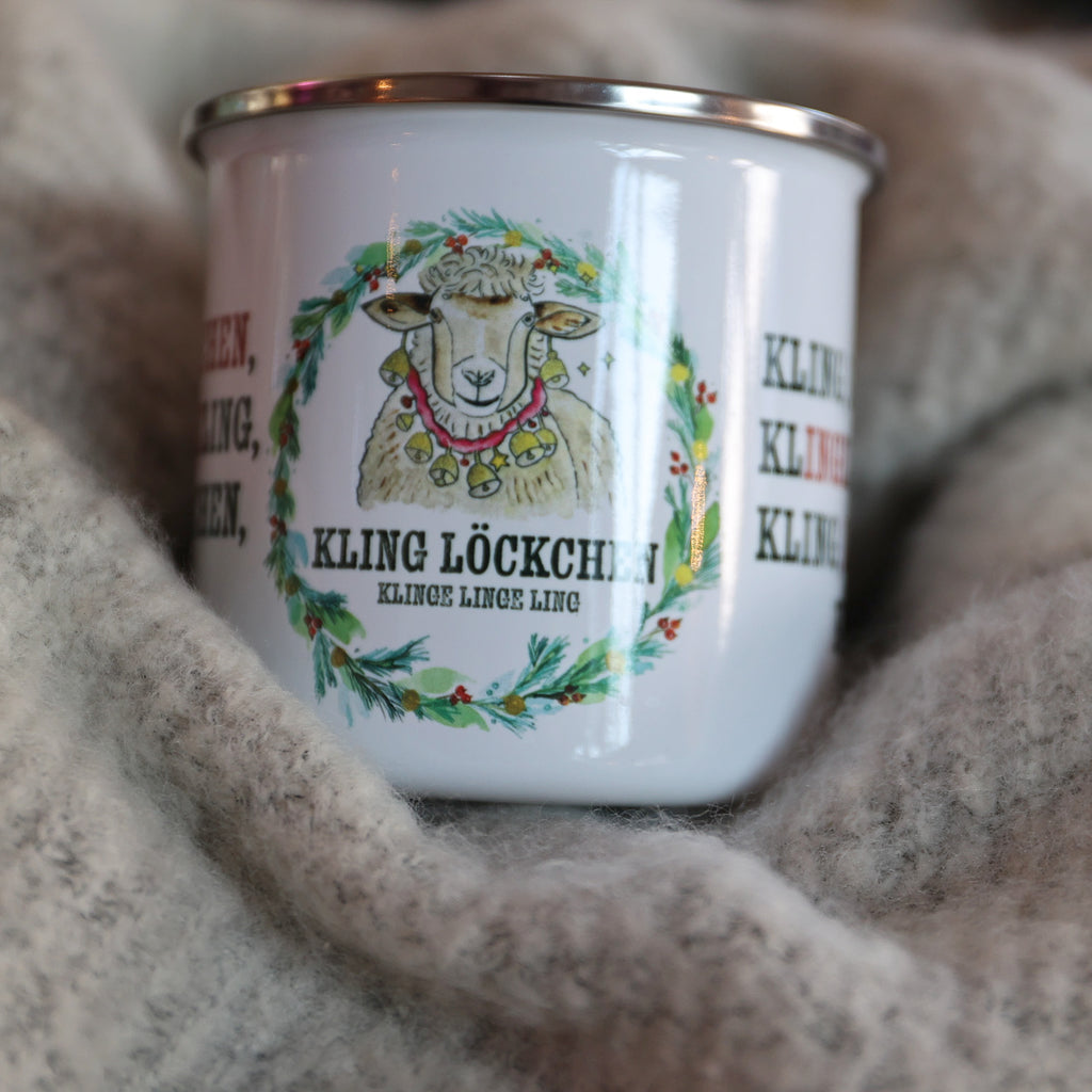 Klingel-Ingel Emaille Tasse »Weihnachten«