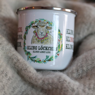 Klingel-Ingel Emaille Tasse »Weihnachten«