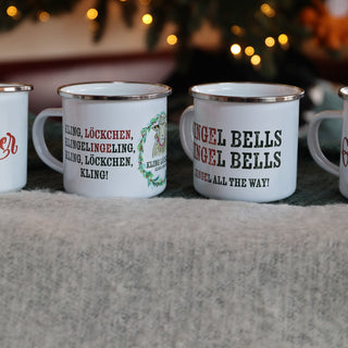 Klingel-Ingel Emaille Tasse »Weihnachten«