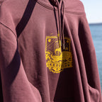 Störtebeker Unisex Hoodie „Plakat 2026" in rotbraun