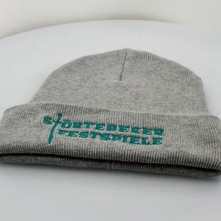 Störtebeker Mütze – „Logo Störtebeker Festspiele “ | Stick auf blau | grau oder petrol