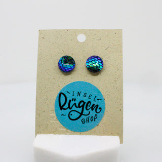 Ohrstecker Fischschuppen Türkis | Blau