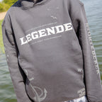 Störtebeker Kinder Hoodie „Legende“  All-Overprint in Graphitgrau