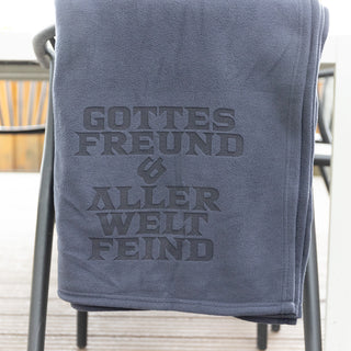 Fleecedecke - GROSS - Gottes Freund Schriftzug