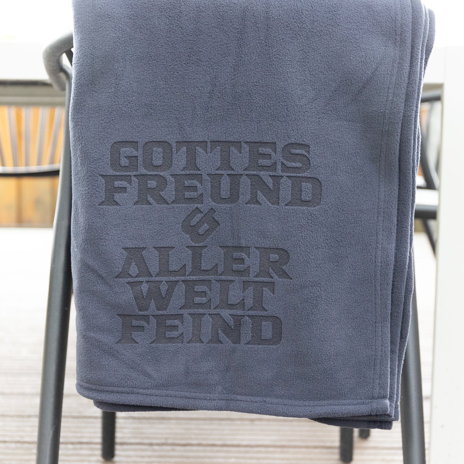 Fleecedecke - GROSS - Gottes Freund Schriftzug