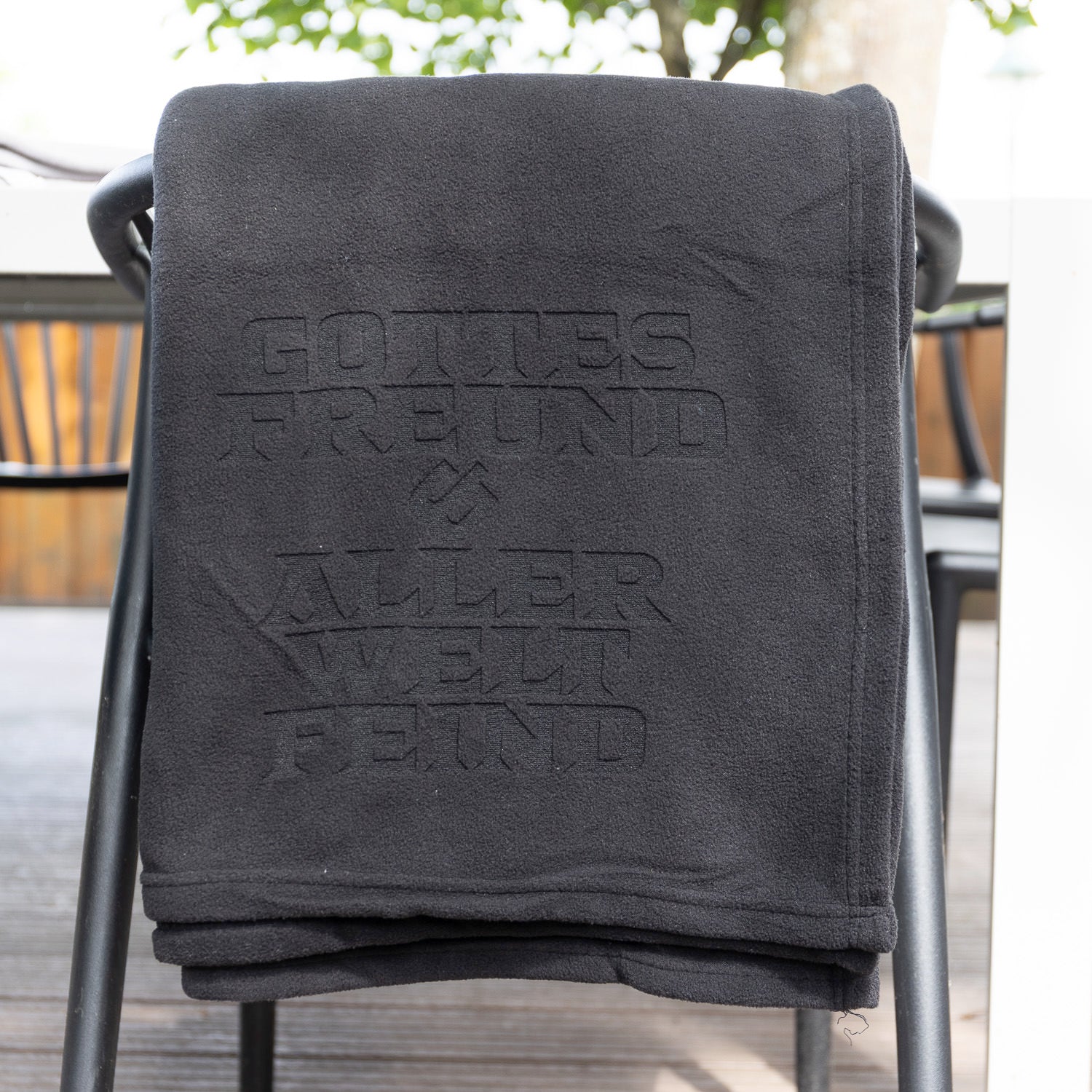 Fleecedecke - GROSS - Gottes Freund Schriftzug