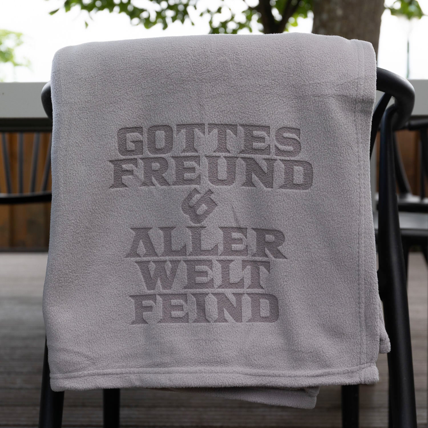Fleecedecke - GROSS - Gottes Freund Schriftzug