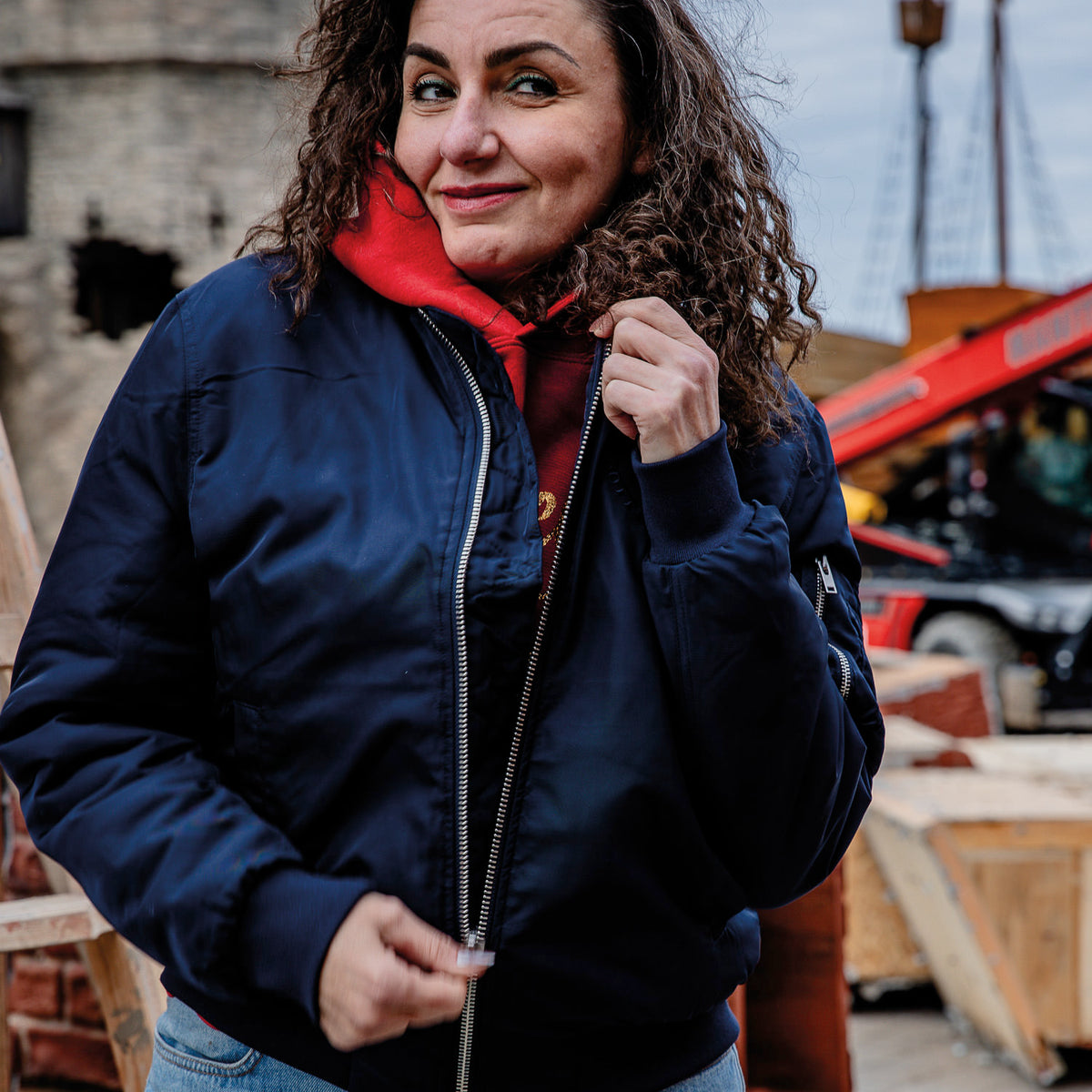 Störtebeker Unisex Bomberjacke in Navy
